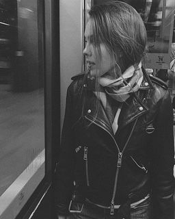Helga - Cazadora biker de cuero Gidley