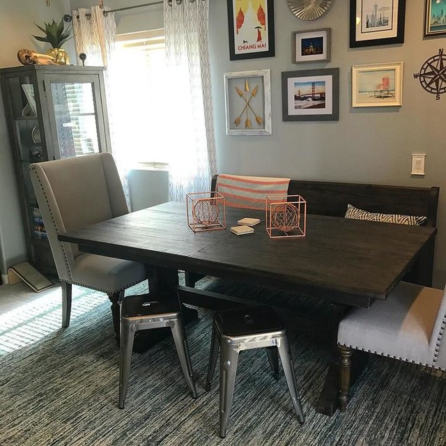 Valencia 72 Inch Extension Trestle Dining Table Living Spaces