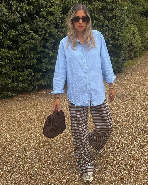 COLLUSION relaxed rib stripe trouser