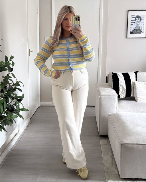 Stradivarius Straight fit comfort jeans in vanilla