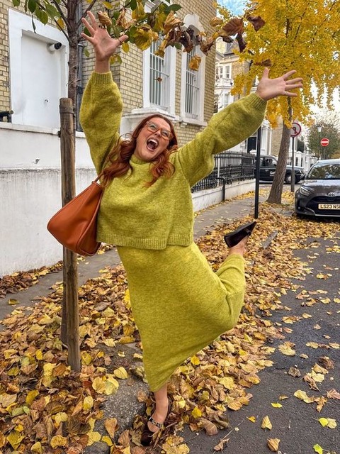 ASOS DESIGN knitted maxi skirt co-ord with wool