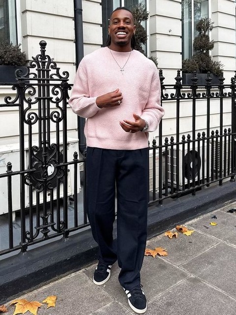 ASOS DESIGN oversized knitted fluffy rib jumper in pale pink