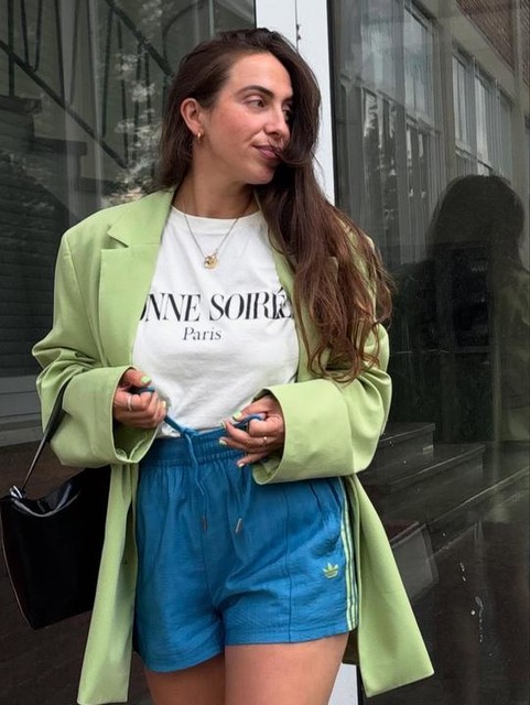 adidas Originals x ASOS mini shorts in blue