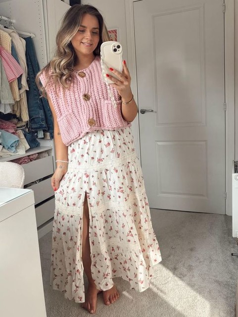 Miss Selfridge Petite trim insert tiered maxi skirt