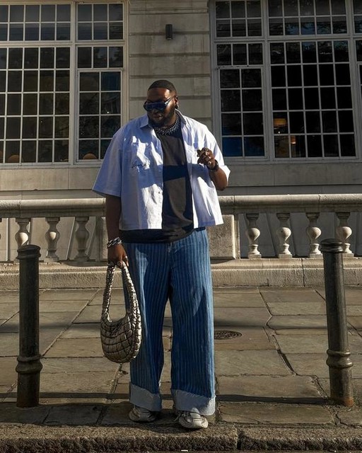 ASOS DESIGN boxy oversized shirt in blue and white micro check with pocket embroidery