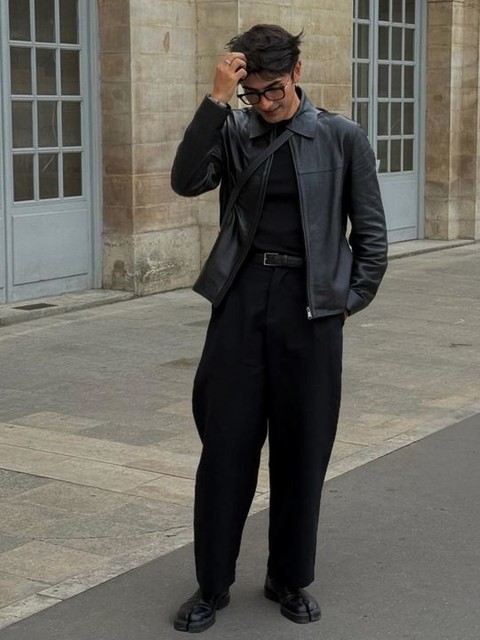 ASOS DESIGN smart baggy balloon fit pants in black