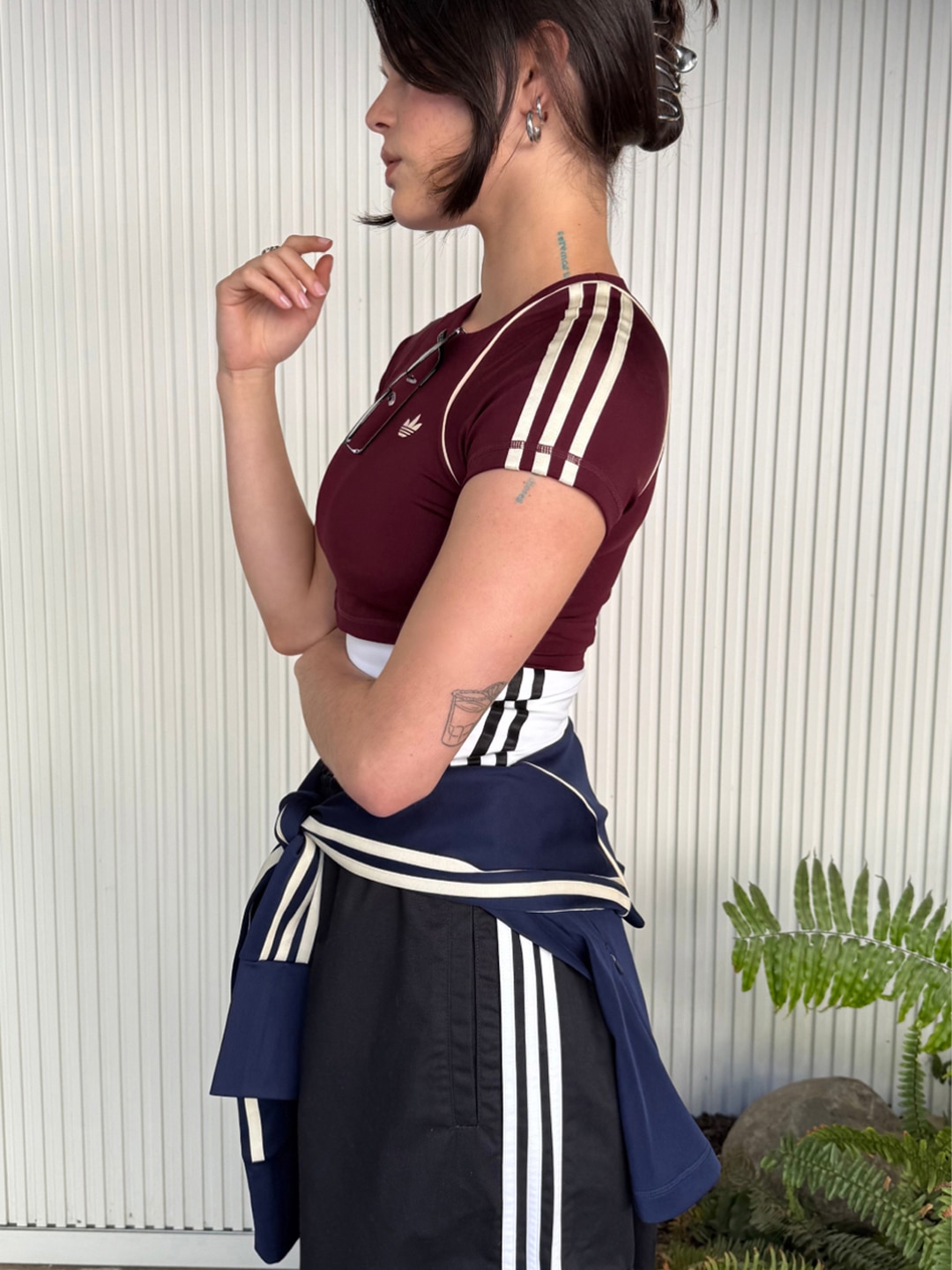 adidas Originals Sport Superstar Bra Tee - Blue | Free Shipping