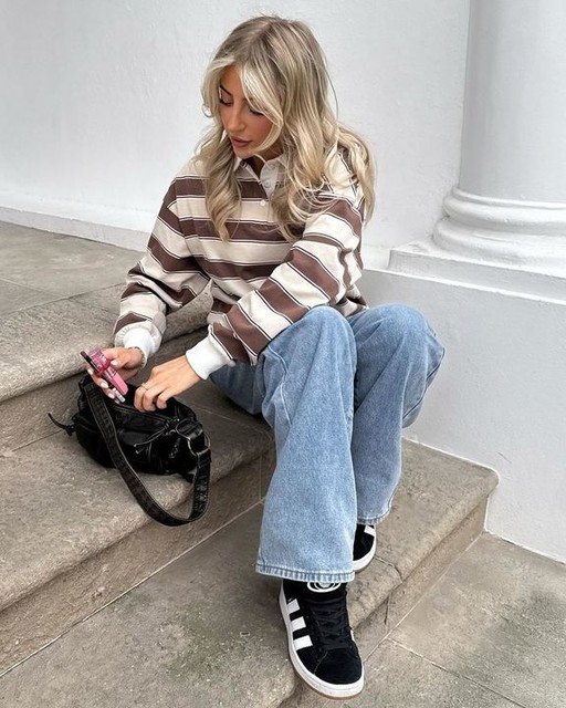 ASOS DESIGN Tall low rise baggy jeans in mid blue 