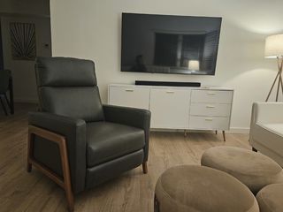 Daniel Leather Manual Push Back Recliner | Living Spaces
