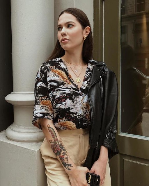 sashaahoney - Cargo Leather Biker Jacket