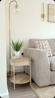 Love how my living room is coming along🤍

🏷️Side table, plant, tea light holder, large cushion - homebargains 
🏷️Floor lamp & picture - therangeuk 
🏷️Smaller cushions - onlinehomeshopuk 
🏷️Coffee table - dusk.com 
🏷️Mat - qd_stores 
🏷️Sofa - dfs 

#OrbitHomesUK #NewBuild #FirstTimeBuyer #HomeInterior #OHS