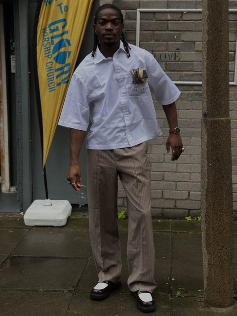 ASOS DESIGN boxy oversized poplin shirt with chest embroidery in white