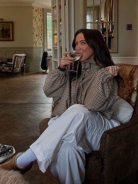 ASOS DESIGN tailored funnel neck jacket in micro plaid