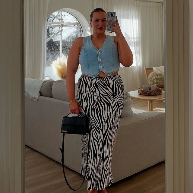 Miss Selfridge satin bias cut maxi skirt in zebra