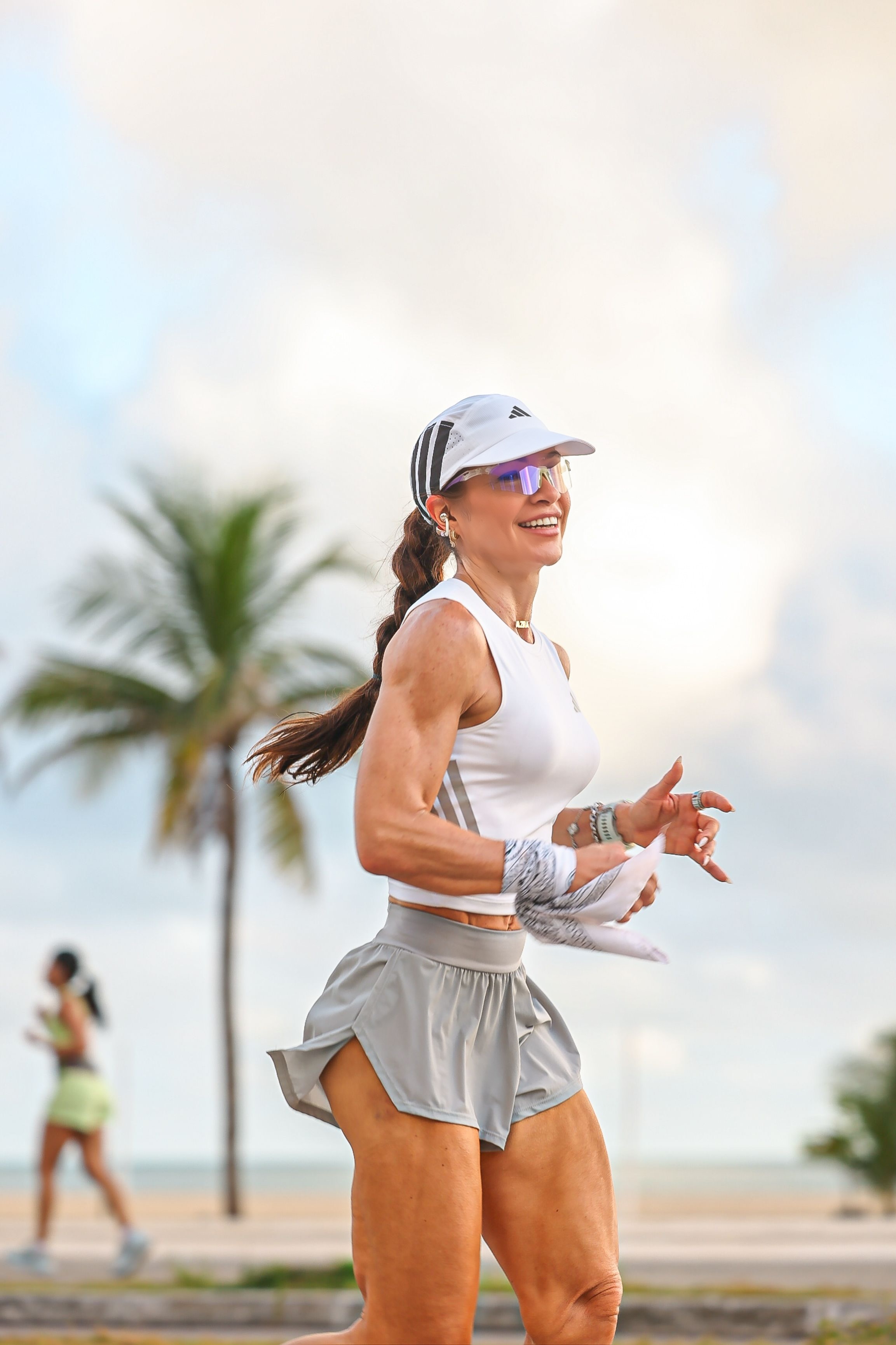 adidas adi365 Iconic Running Crop Tank - White | Free Shipping