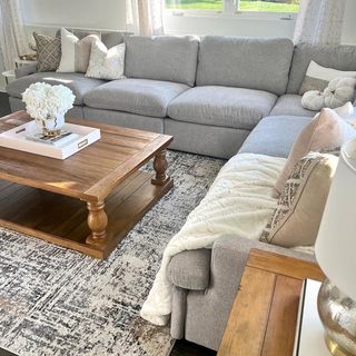 Jolene Silver Grey 158" 6 Piece Modular Sectional