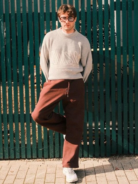 COLLUSION Knitted boxy sweatshirt jumper with graphic detail