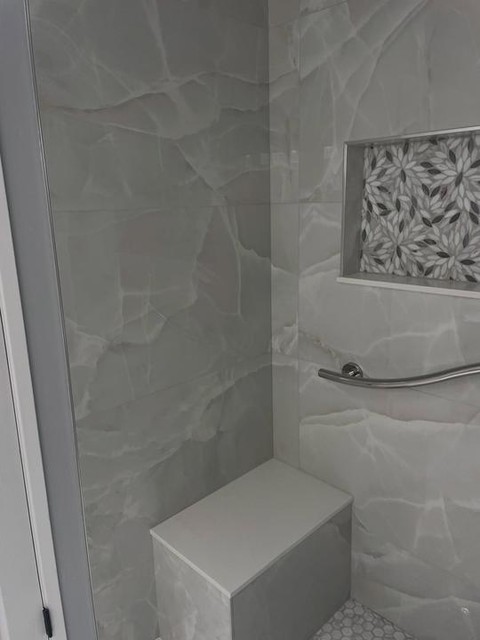Marble Art 1.5 in. Hexagon White Ceramic Mosaic Tile | Floor