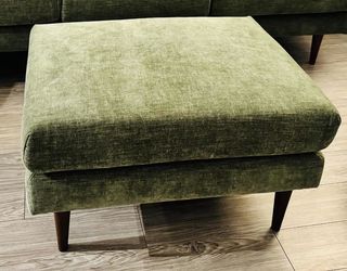 Marques Heritage Green Rectangular Wood Base Ottoman | Living Spaces