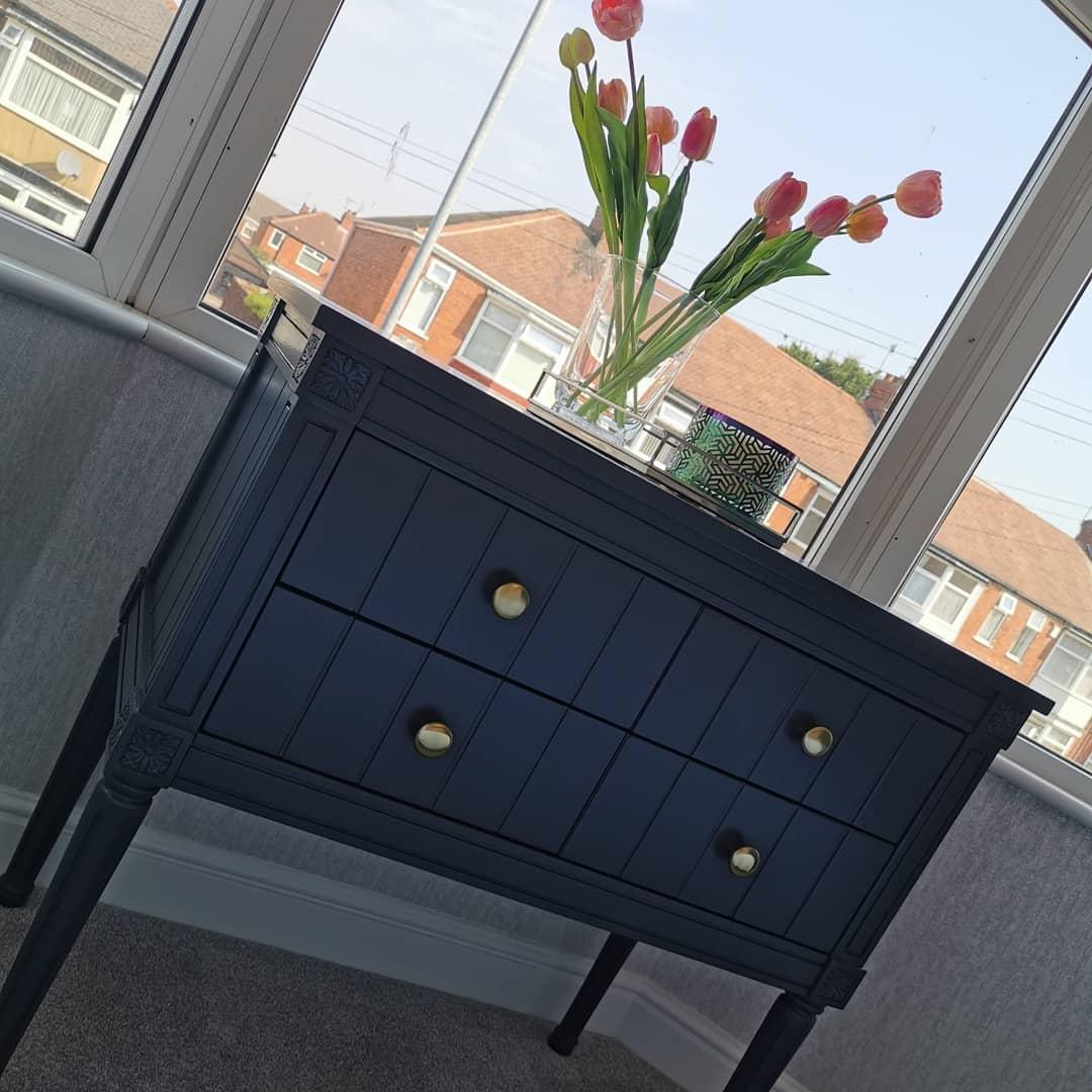Bourbon Vintage Compact Sideboard Grey And Copper Made Com