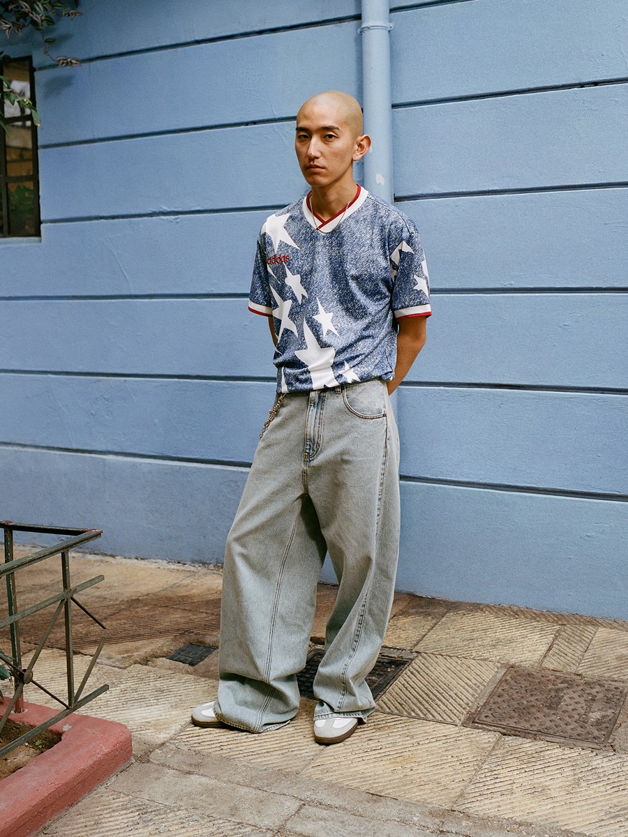 adidas Denim Graphic Jersey - White | Free Shipping with adiClub