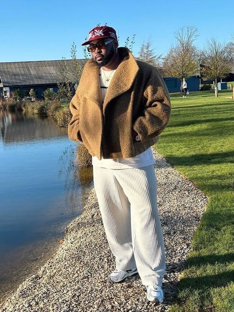 ASOS DESIGN Curve cosy funnel neck oversized jacket in olive