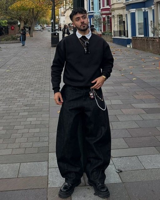 Topman rigid barrel jean in raw black