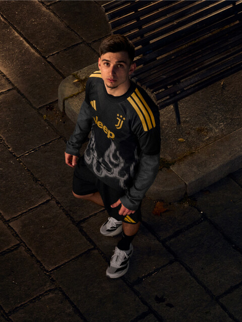 adidas Y-3 OVERSIZED GRADIENT STRIPES LONG SLEEVE TEE - Black