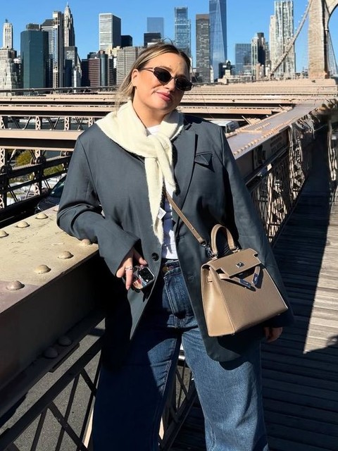 ASOS DESIGN knitted triangle scarf in winter white