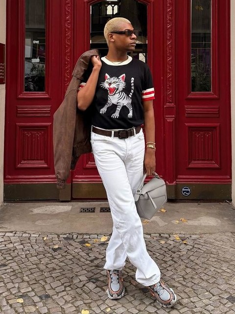 Nike Shox TL trainers in grey and orange