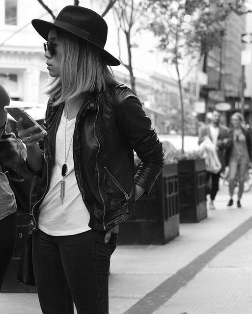 Lindsay Viola-Vu ➵ - Balfern Leather Biker Jacket
