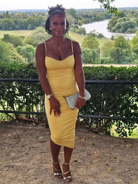 Oh Polly Anaisa ruched asymmetric midi dress in pastel yellow